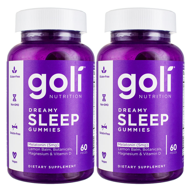 Goli Nutrition Dreamy Sleep Melatonin Gummies Dietary Supplement, 60 Ct (2 pack)
