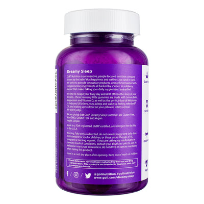Goli Nutrition Dreamy Sleep Melatonin Gummies Dietary Supplement, 60 Ct (5 pack)