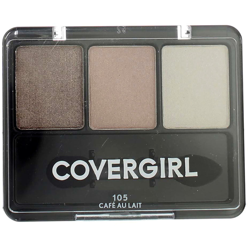 CoverGirl Eye Enhancers 3-Kit Eyeshadow, Cafe Au Lait 105, 0.14 oz