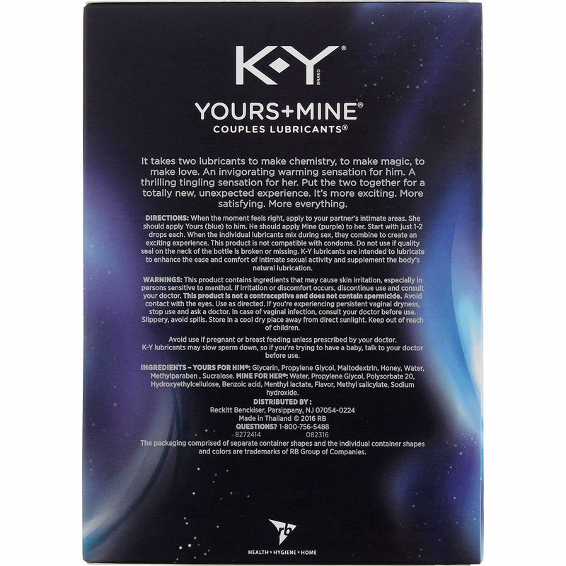 KY Yours+Mine Lubricants Gel, 2 Ct 6.1 oz