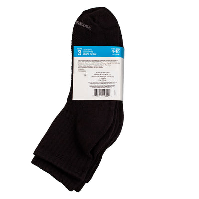 No Nonsense Soft And Breathable Women's Mini Crew Socks, Black, Size 4-10, 6 Ct