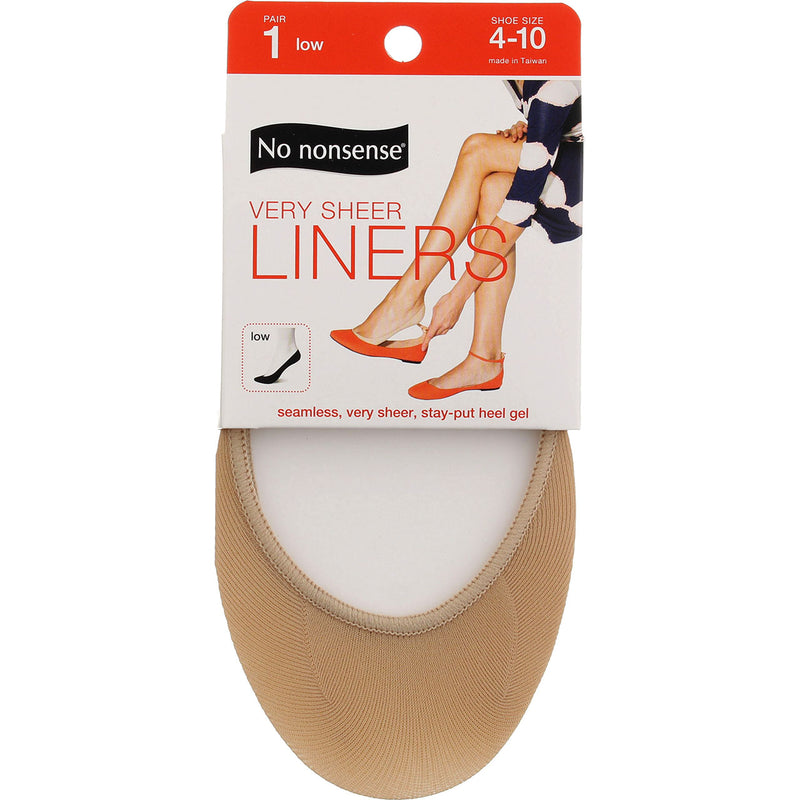 No Nonsense Very Sheer Liners, Nude, Size 4-10, Low