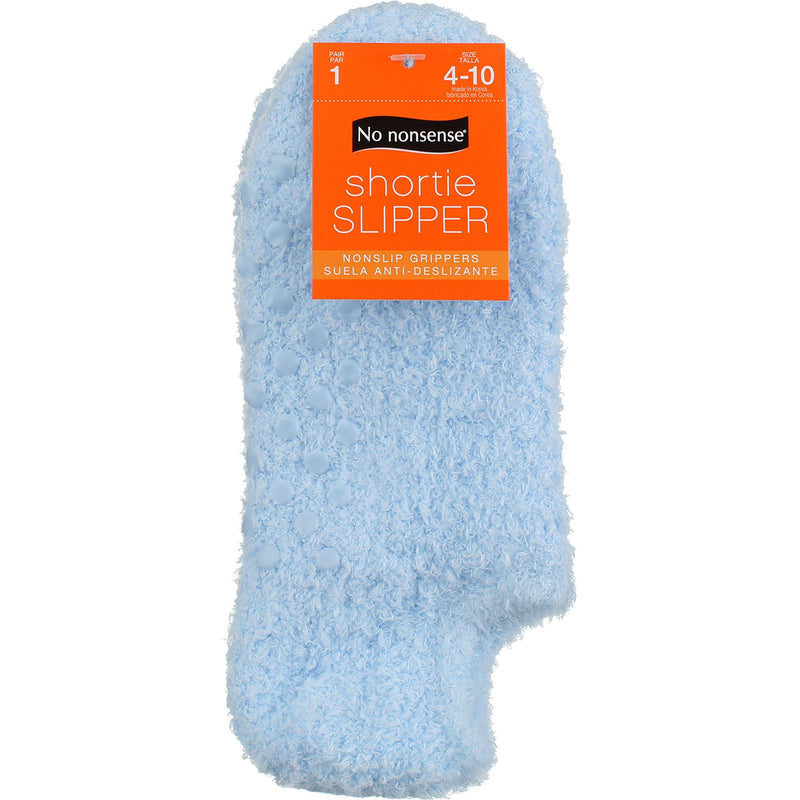 No Nonsense Shortie Slipper Socks, Assorted Colors, Size 4-10, Non-Slip Grippers