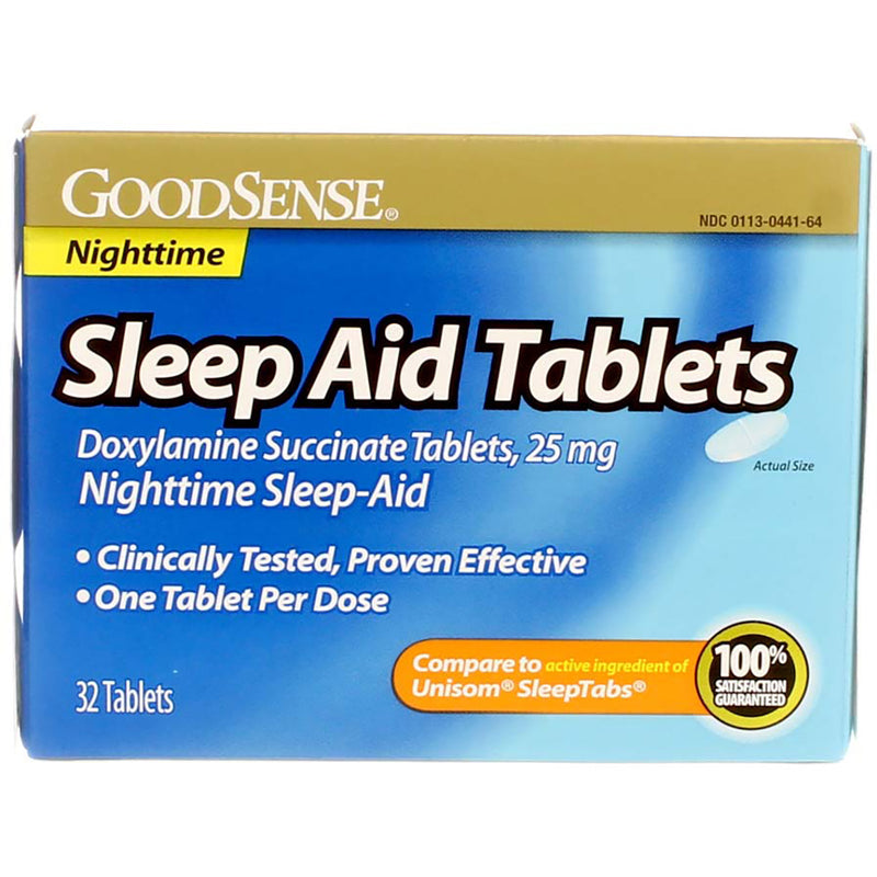 GoodSense Doxylamine Succinate Sleep Aid Tablets, 25 mg, 32 Ct