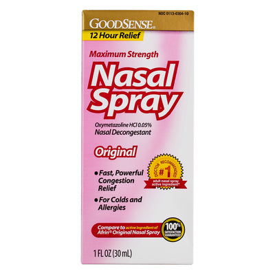 GoodSense Nasal Decongestant Spray, 12-Hour Relief, 1 fl oz