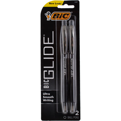 BiC Atlantis Trusted Classic Retractable Ball Pen, Medium, Black 14367, 2 Ct