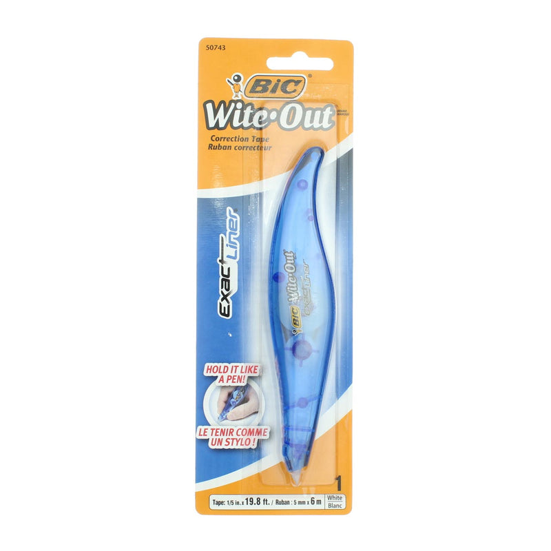 BiC Wite Out Exact Liner Correction Tape, White 50743, 5mm X 6m