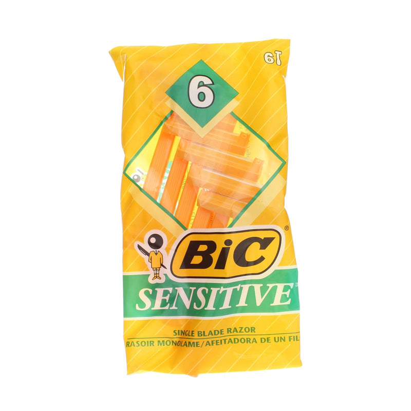 BiC Sensitive Disposable Razors, 1 Blade, 6 Ct