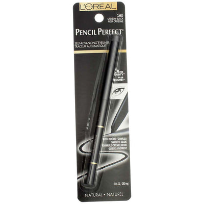 L'Oreal Paris Pencil Perfect Self-Advancing Eyeliner, Carbon Black 190, 0.01 oz