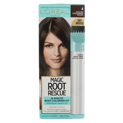 L'Oreal Paris Root Rescue Permanent Hair Color, Dark Brown 4