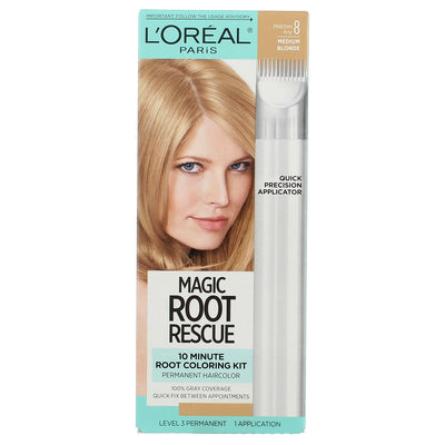 L'Oreal Paris Magic Root Rescue Permanent Hair Color, Medium Blonde 8