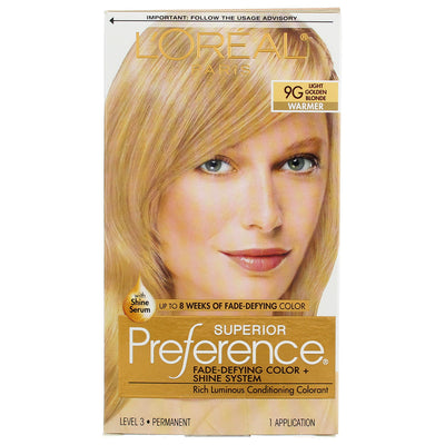 L'Oreal Paris Superior Preference Hair Color, Light Golden Blonde 9G