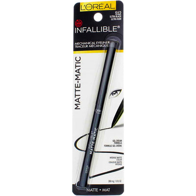 L'Oreal Paris Infallible Matte-Matic Mechanical Eyeliner, Ultra Black 512, 0.01 oz