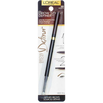 L'Oreal Paris Brow Stylist Definer Eyebrow Pencil, Brunette 389, 0.003 oz