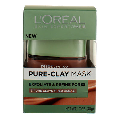 L'Oreal Paris Skin Expert Exfoliate And Refine Pores Pure Clay Face Mask, 1.7 oz