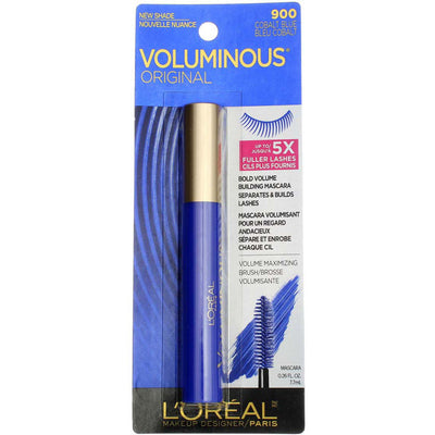 L'Oreal Paris Voluminous Original Washable Mascara, Cobalt Blue 900, 0.26 fl oz