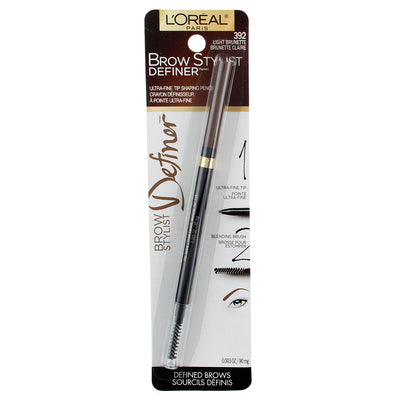 L'Oreal Paris Brow Stylist Eyebrow Pencil, Light Brunette, 0.003 oz