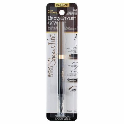 L'Oreal Paris Brow Stylist Eyebrow Definer Pencil, Dark Blonde 405, 0.008 oz