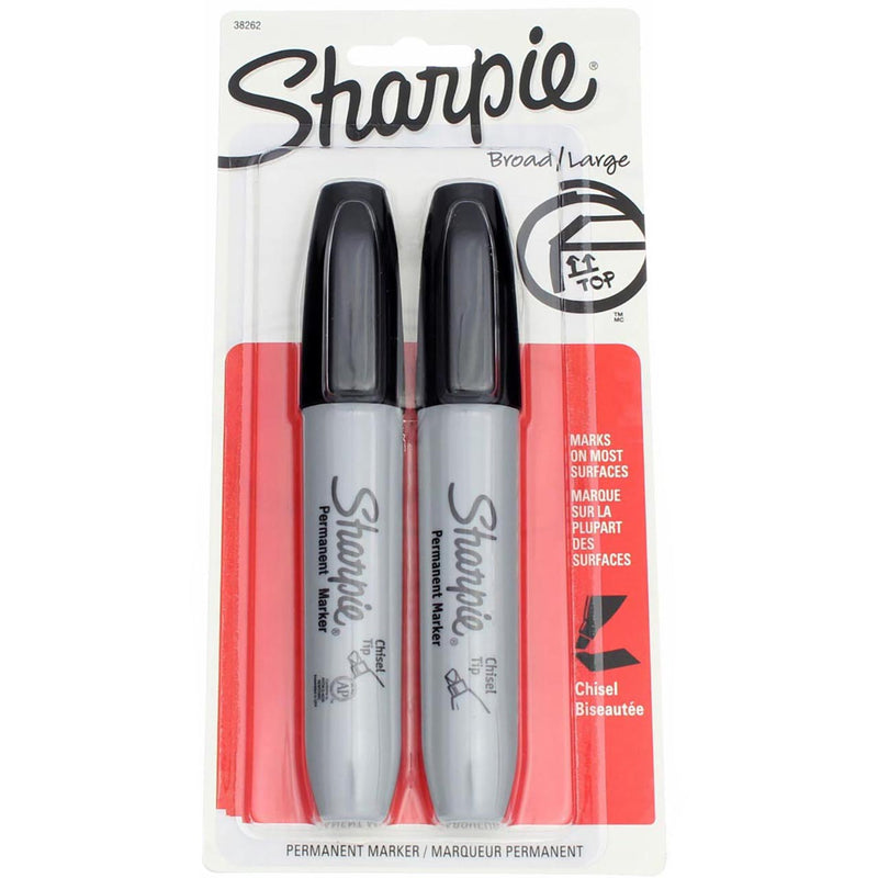 Sharpie Broad Large Permanent Marker, Bold, 2 Ct