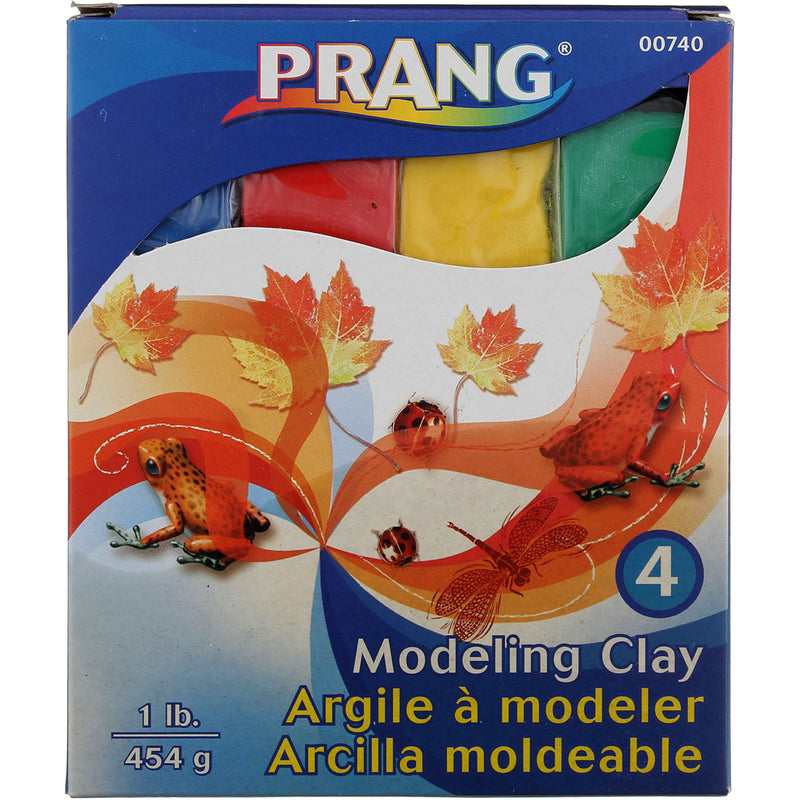 Prang Modeling Clay, Assorted Colors, 0.25 lbs, 4 Ct