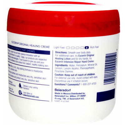 Eucerin Original Healing Creme Jar, Unscented, 16 oz