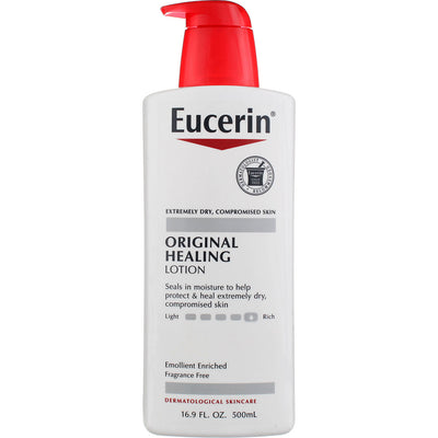 Eucerin Original Healing Rich Body Lotion, Body Lotion for Dry Skin, 16.9 Fl Oz Pump Bottle