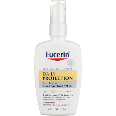 Eucerin Daily Protection Face Lotion, SPF 30, Unscented, 4 fl oz