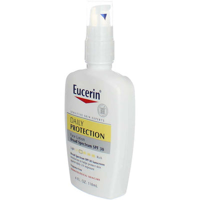 Eucerin Daily Protection Face Lotion, SPF 30, Unscented, 4 fl oz