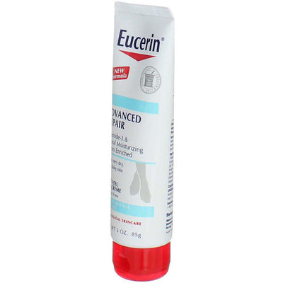 Eucerin Advanced Repair Light Feel Foot Creme, Unscented, 3 oz