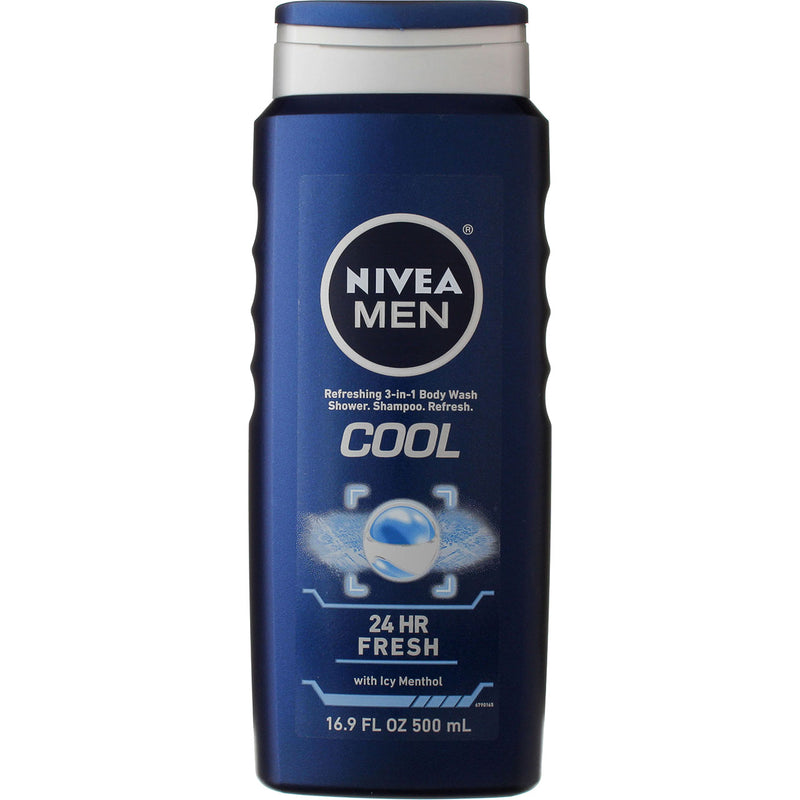 Nivea Men Cool 3-in-1 Body Wash, 16.9 fl oz