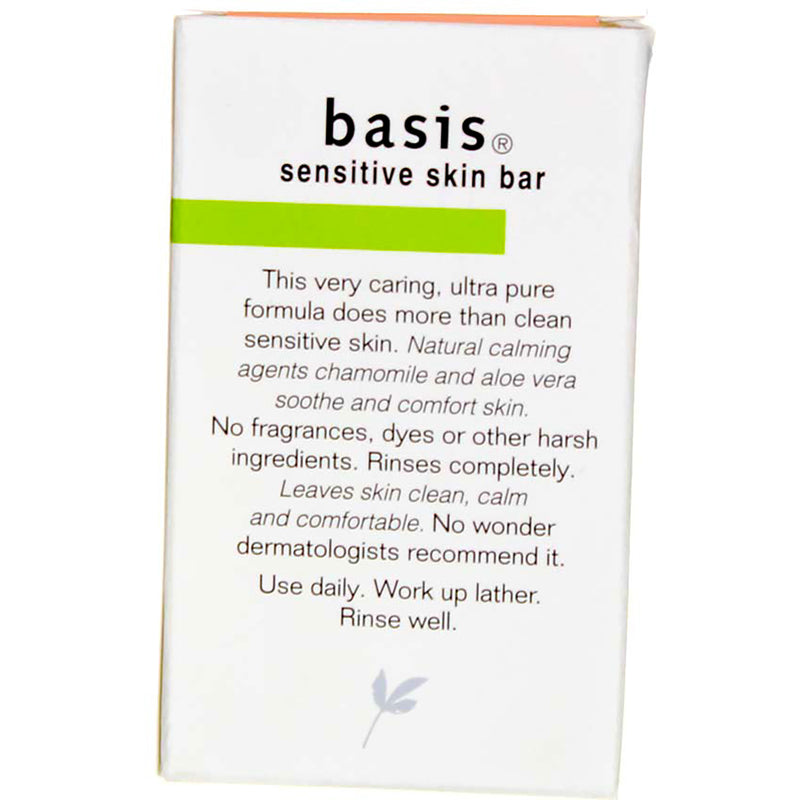 Basis Cleans And Smoothes Sensitive Skin Bar 4 Oz
