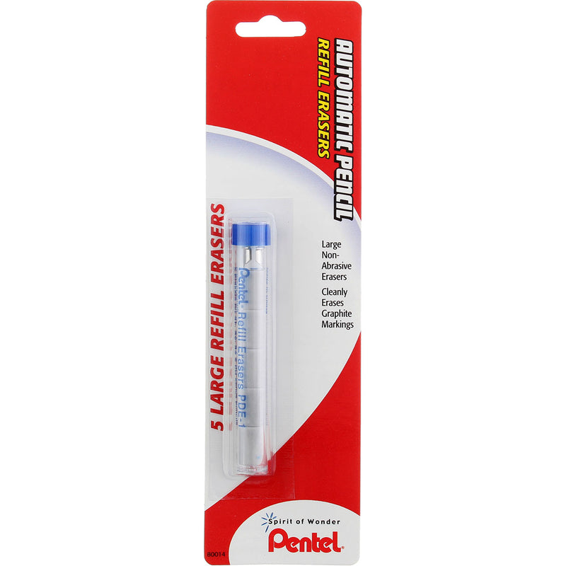 Pentel Large Refill Erasers, 5 Ct 0.4 oz