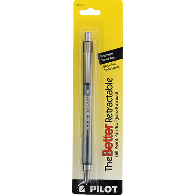 Pilot Better Retractable Ball Point Pen, Fine, Black 30010