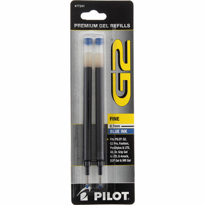 Pilot G2 Gel Ink Refill, Fine, Blue 77241, 2 Ct