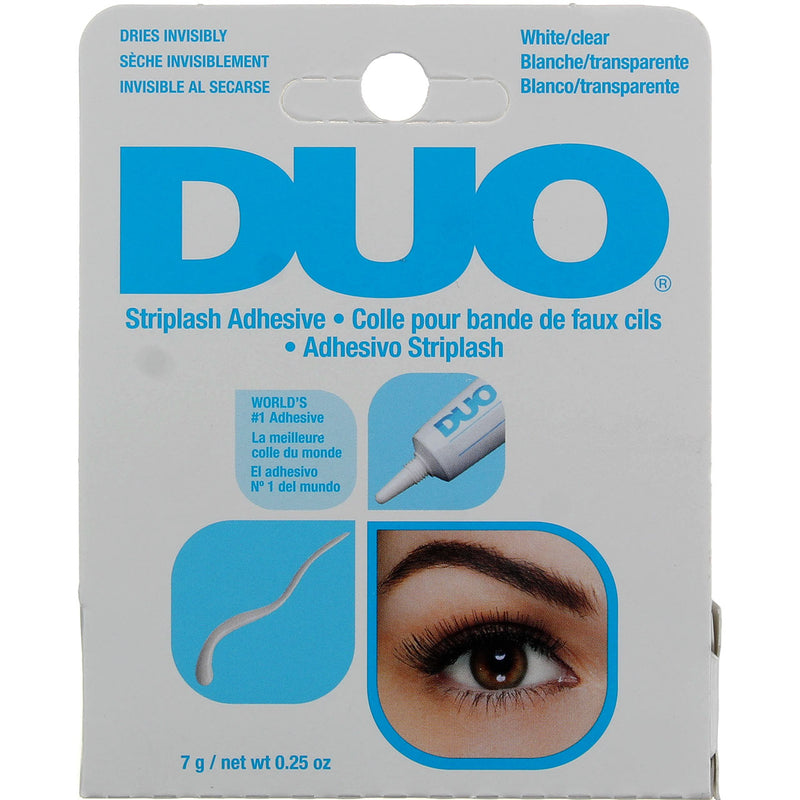 DUO Strip Lash Adhesive White/Clear, for strip false eyelash, 0.25 oz