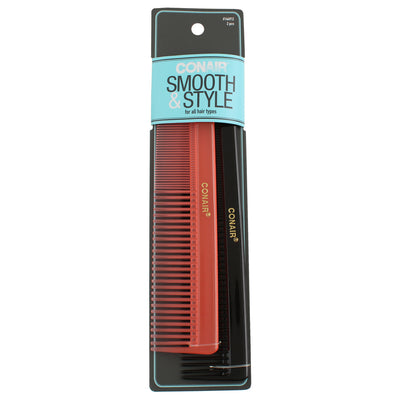Conair Smooth & Style Hair Combs, 2 Ct