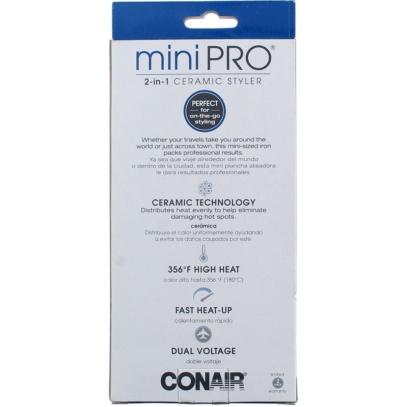 Conair Mini Pro 2-in-1 Ceramic Styler, CS69RM