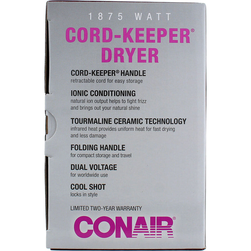 Conair Ionic Conditioning Cord-Keeper Dryer, 289R, 2 Heat/Speed Settings