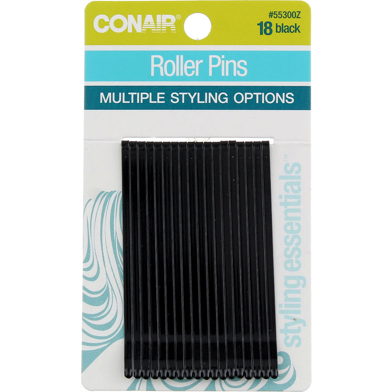 Conair Roller Pins, Black, 18 Ct