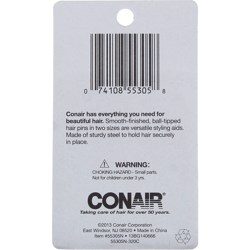 Conair Hair Pins, Black, 100 Ct