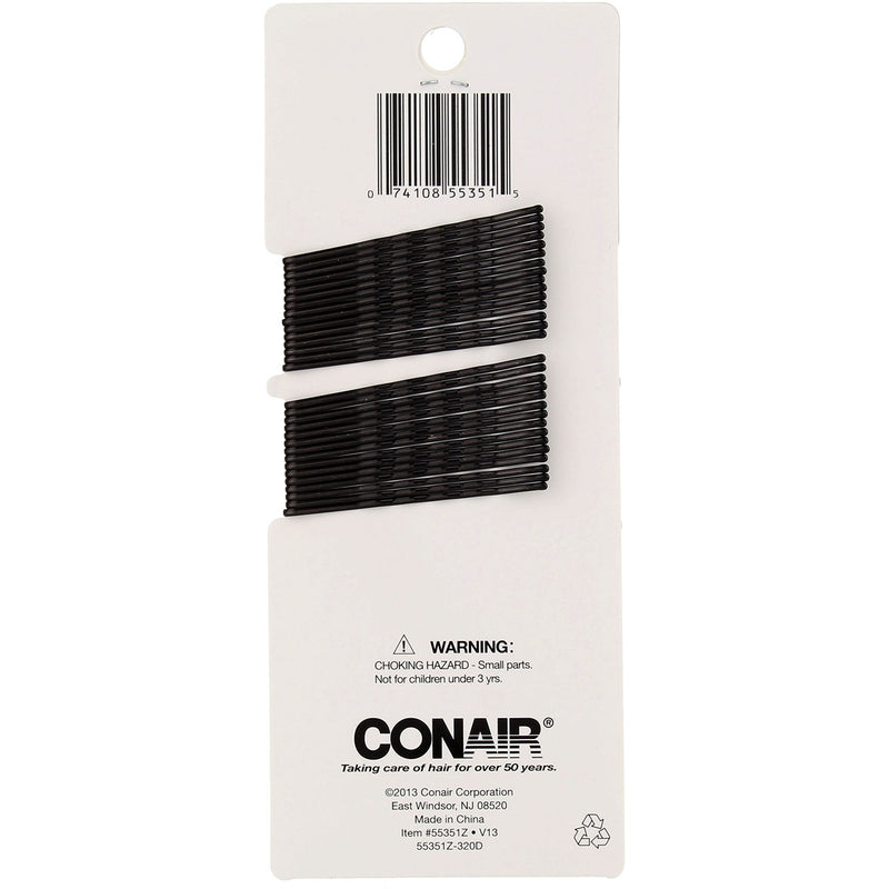 Conair Color Match Bobby Pins, Black, 90 Ct