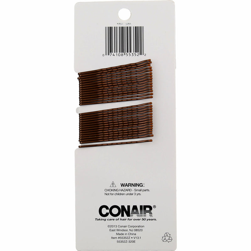 Conair Color Match Bobby Pins, Brunette, 90 Ct