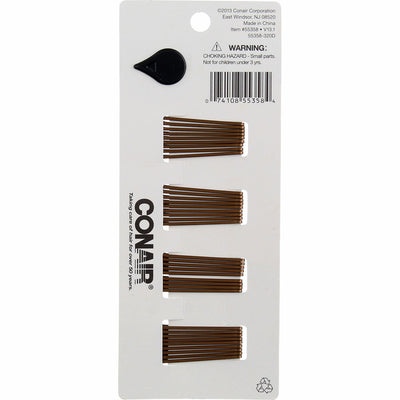 Conair Mini Hair Pins, Brown, 36 Ct