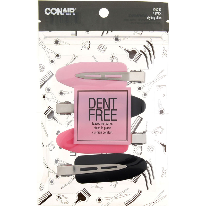Conair Dent Free Hair Styling Clips, 4 Ct