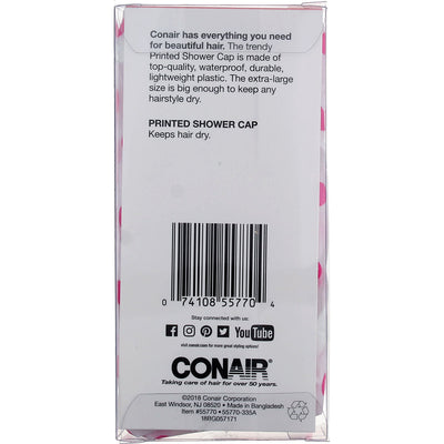 Conair Shower Cap, XL, Printed