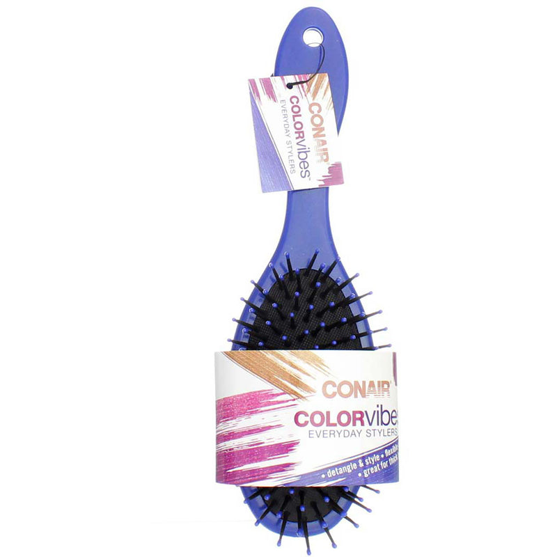 Conair ColorVibes Cushion Hair Brush, Purple