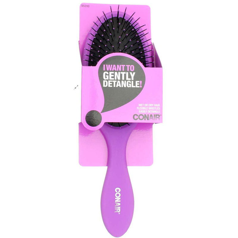 Conair I Want To Gently Detangle Cushion Hair Brush, Pink