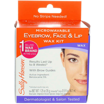 Sally Hansen Eyebrow, Face & Lip Eyebrow, Face & Lip Wax Kit, 1.25 oz