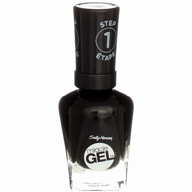 Sally Hansen Miracle Gel Nail Polish Liquid, Blacky O, 0.5 fl oz