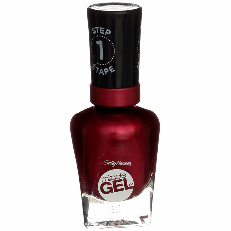 Sally Hansen Miracle Gel Nail Polish Liquid, Bordeaux Glow, 0.5 fl oz